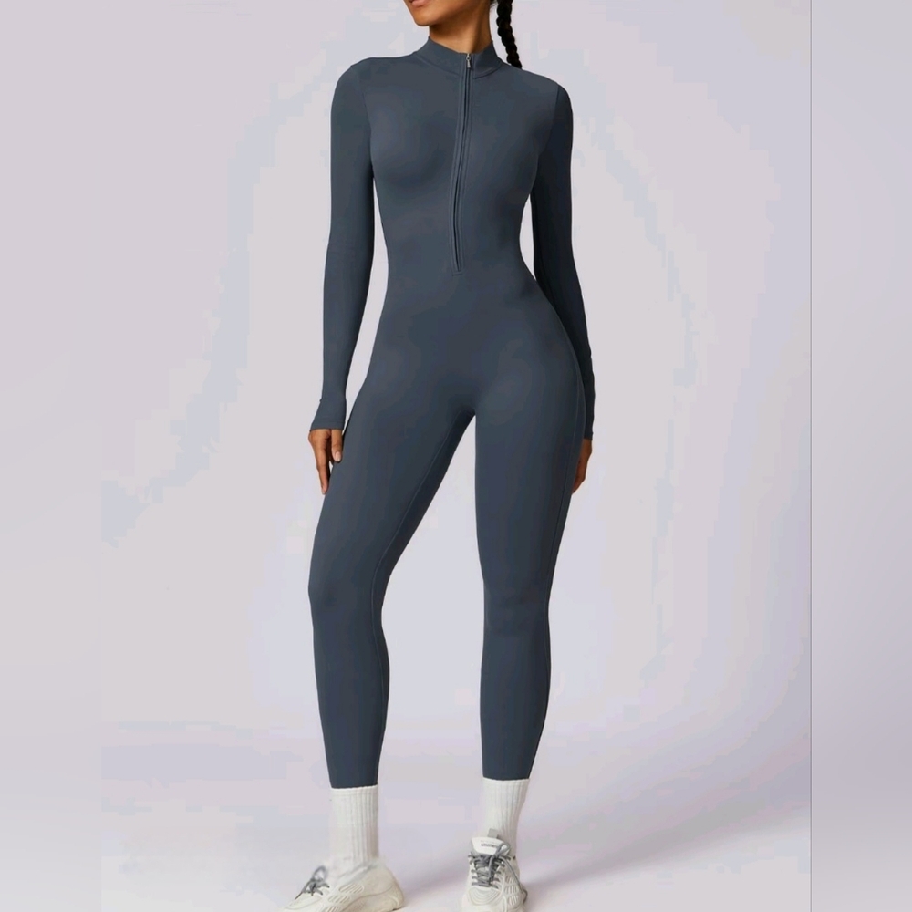 Women's Blue Slate Gray Jumpsuit